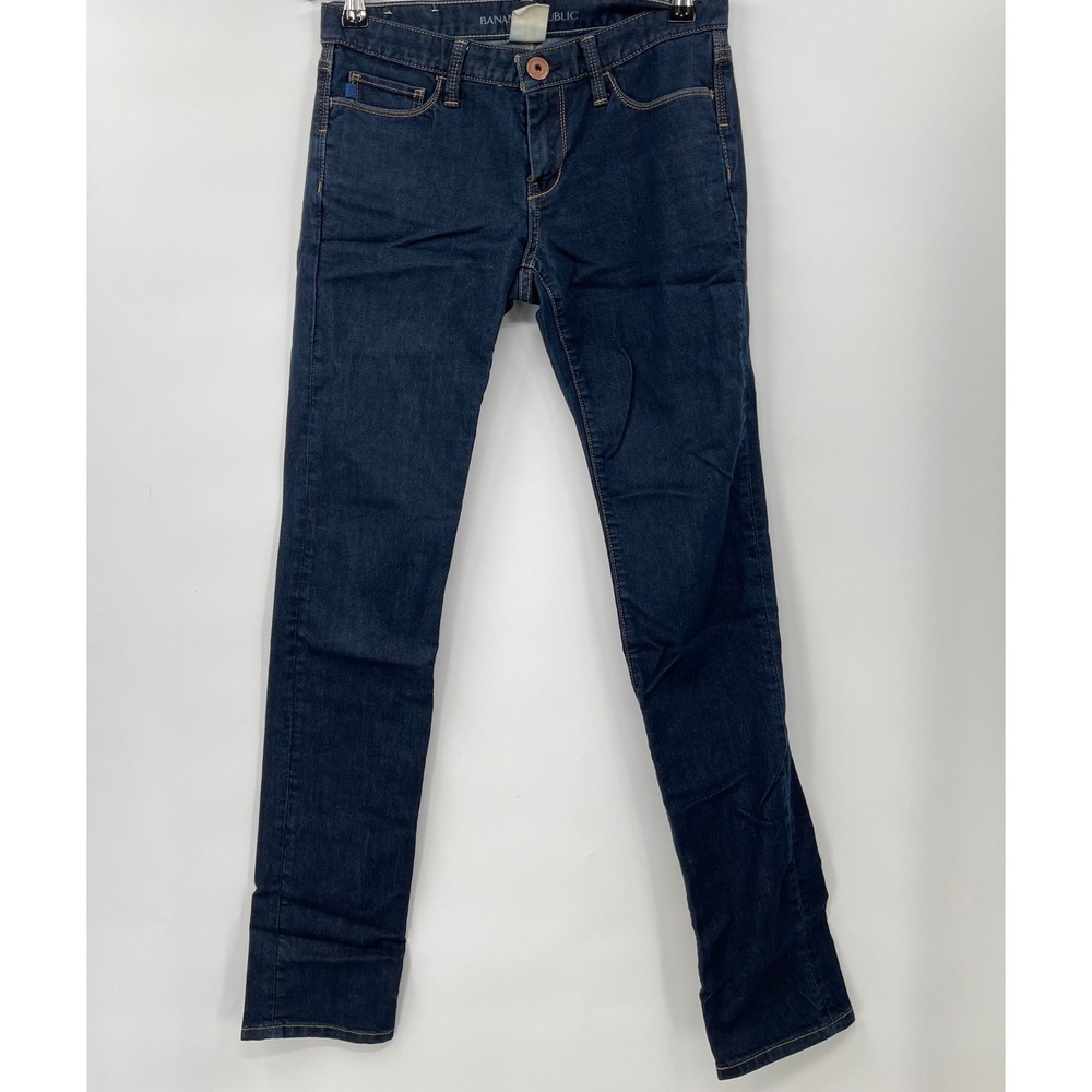 Banana Republic Dark Wash Skinny Jeans Women's Size 26 Stretch Denim‎